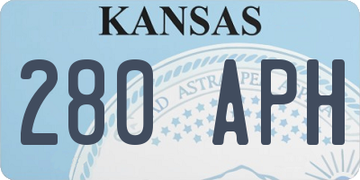 KS license plate 280APH