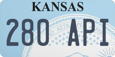 KS license plate 280API