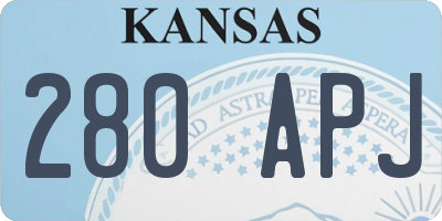 KS license plate 280APJ