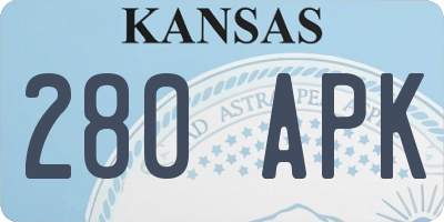 KS license plate 280APK