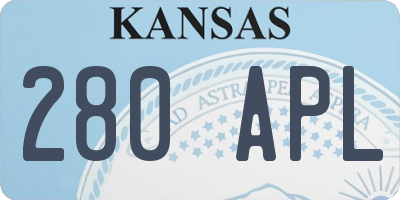 KS license plate 280APL