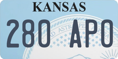 KS license plate 280APO