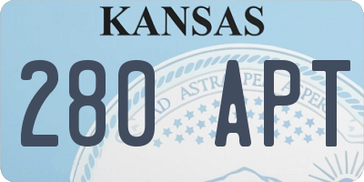 KS license plate 280APT