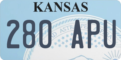 KS license plate 280APU