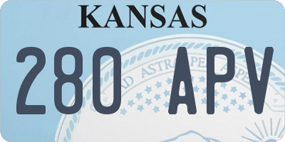 KS license plate 280APV