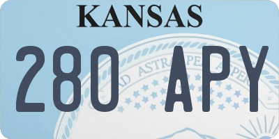KS license plate 280APY