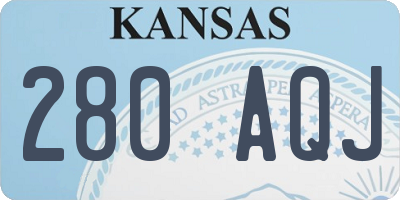 KS license plate 280AQJ