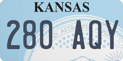 KS license plate 280AQY