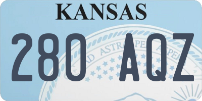 KS license plate 280AQZ