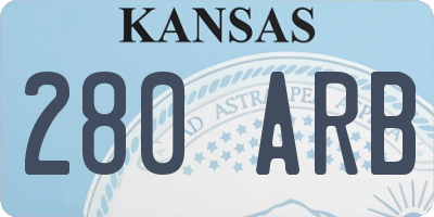 KS license plate 280ARB