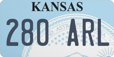 KS license plate 280ARL