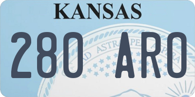 KS license plate 280ARO