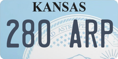 KS license plate 280ARP