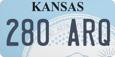 KS license plate 280ARQ