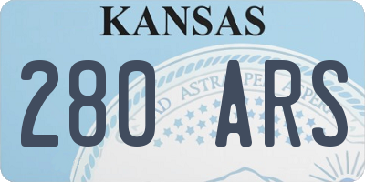 KS license plate 280ARS