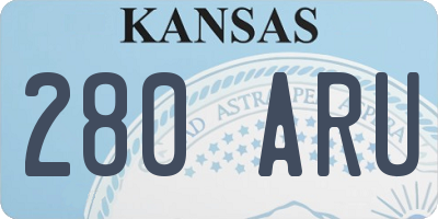 KS license plate 280ARU