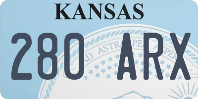 KS license plate 280ARX