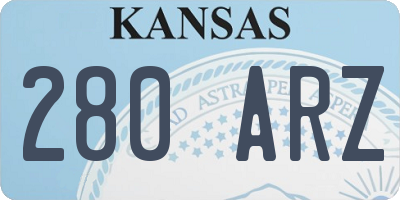 KS license plate 280ARZ