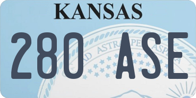 KS license plate 280ASE