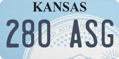 KS license plate 280ASG