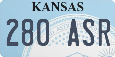 KS license plate 280ASR
