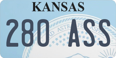 KS license plate 280ASS