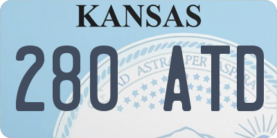 KS license plate 280ATD