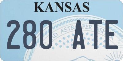 KS license plate 280ATE