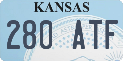 KS license plate 280ATF