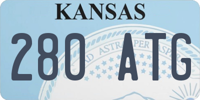KS license plate 280ATG