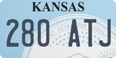 KS license plate 280ATJ