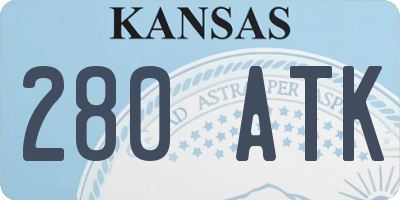 KS license plate 280ATK