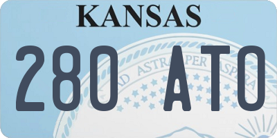 KS license plate 280ATO