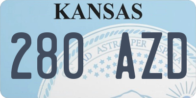 KS license plate 280AZD