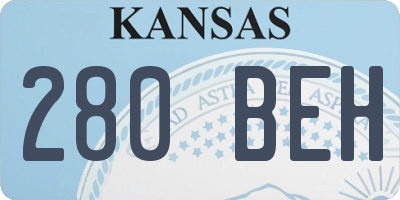 KS license plate 280BEH