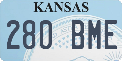 KS license plate 280BME