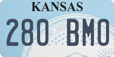 KS license plate 280BMO