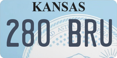 KS license plate 280BRU