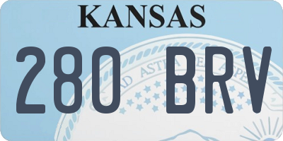 KS license plate 280BRV