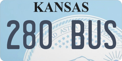 KS license plate 280BUS