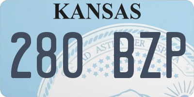 KS license plate 280BZP