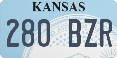 KS license plate 280BZR