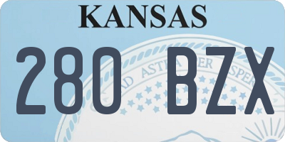 KS license plate 280BZX