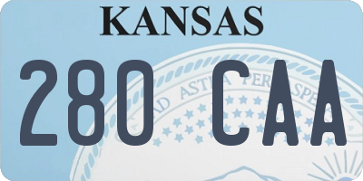 KS license plate 280CAA