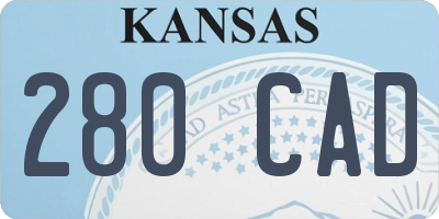 KS license plate 280CAD