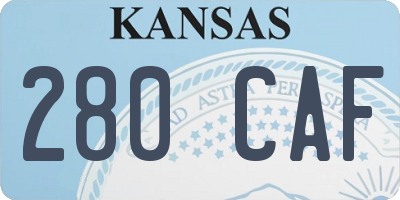 KS license plate 280CAF