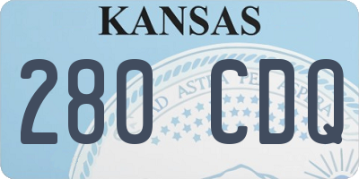 KS license plate 280CDQ