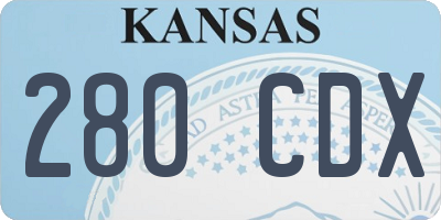 KS license plate 280CDX