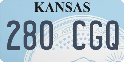 KS license plate 280CGQ