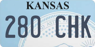 KS license plate 280CHK